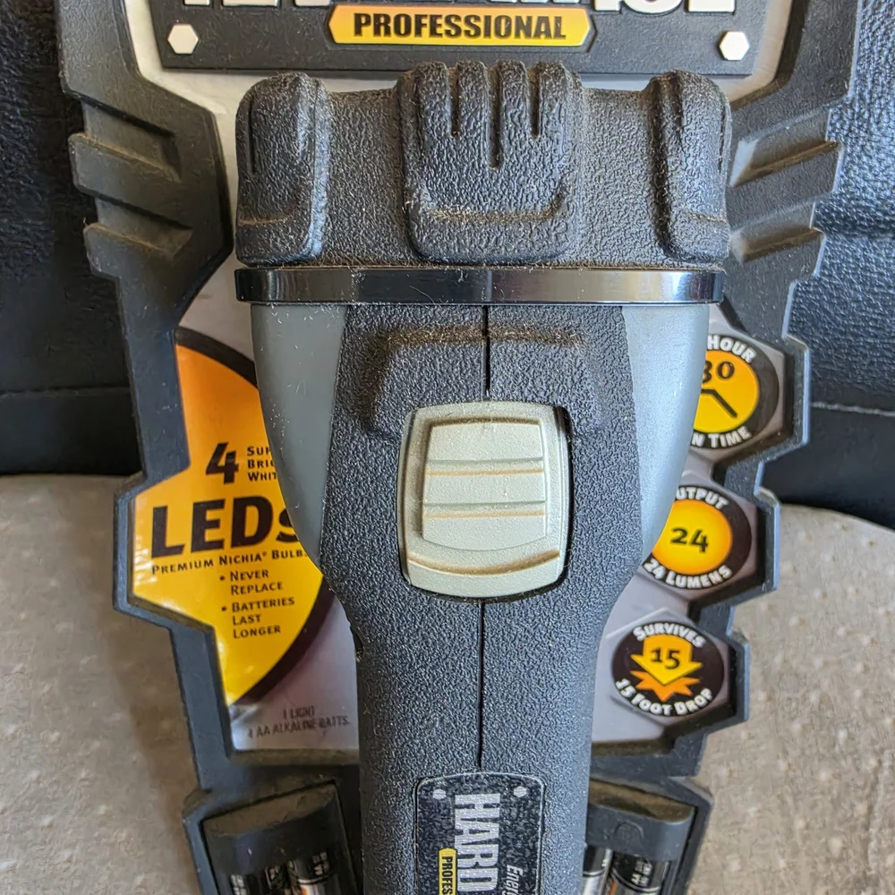 Hard Case Professional Black LED Flashlight